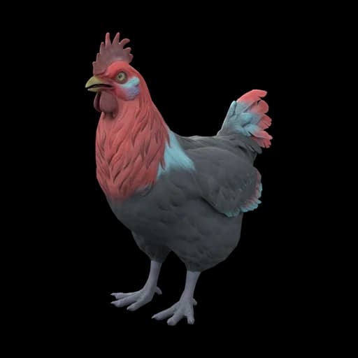 Pet Chicken | Catalana (Black with Red Head) — ไก่คาตาลานาสีดำหัวแดง