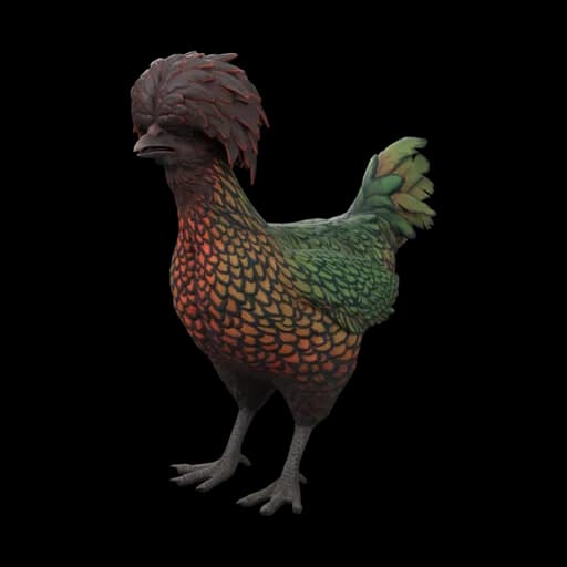 Pet Chicken | Polish (Green with Red Head) — ไก่โปลิชสีเขียวหัวแดง