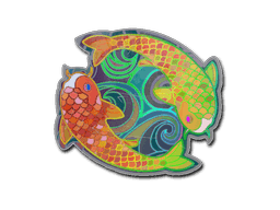 Sticker Slab | Twin Koi (Holo)