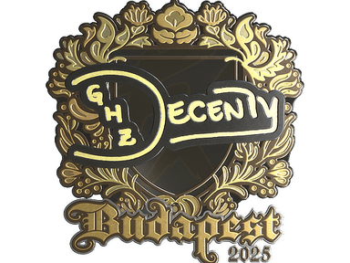 Sticker Slab | decenty (Gold) | Budapest 2025