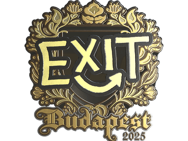 Sticker Slab | exit (Gold) | Budapest 2025