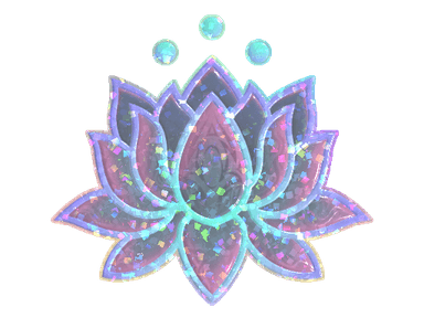 Sticker Slab | Lotus (Glitter)