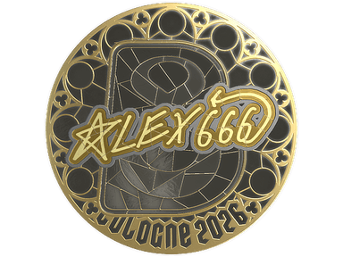 Sticker | alex666 (Gold) | Cologne 2026