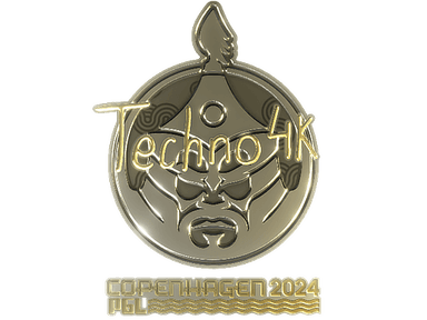 Sticker Slab | Techno4K (Gold) | Copenhagen 2024