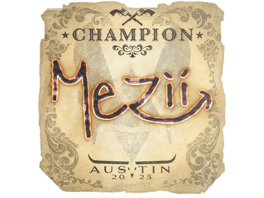 Sticker Slab | mezii (Champion) | Austin 2025
