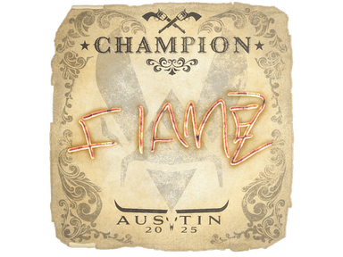Sticker Slab | FlameZ (Champion) | Austin 2025