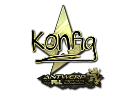 Sticker Slab | k0nfig (Gold) | Antwerp 2022