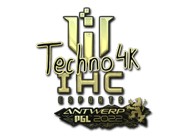 Sticker Slab | Techno4K (Gold) | Antwerp 2022