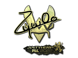Sticker Slab | ZywOo (Gold) | Antwerp 2022