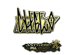 Sticker Slab | chelo (Gold) | Antwerp 2022