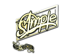 Sticker Slab | s1mple (Gold) | Paris 2023